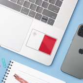 マルタ共和国国旗 シール (ノートパソコンとiPhone)