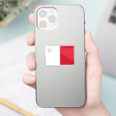 マルタ共和国旗 カスタムカット シール (スマートフォン)