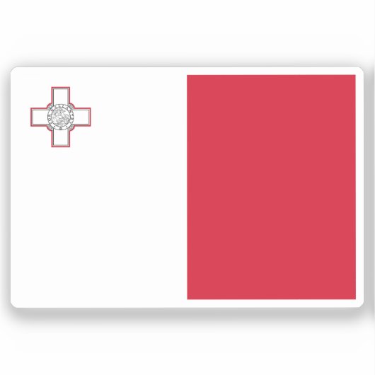 マルタ共和国旗 カスタムカット シール (正面)