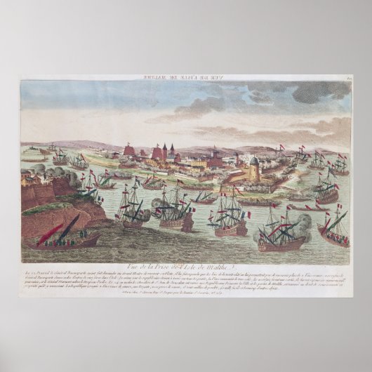 マルタ包囲、1798年6月12日 ポスター (正面)