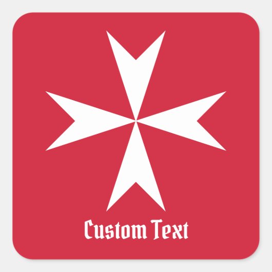 マルタ十字のシンボル スクエアシール (正面)