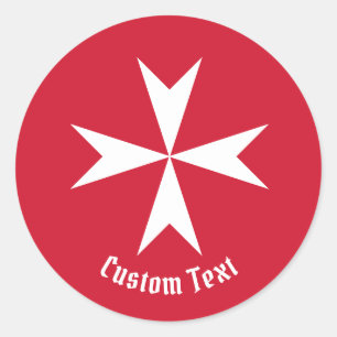 マルタ十字のシンボル ラウンドシール