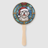 マルタ十字のステンドグラス クリスマス ハンドファン (裏面)