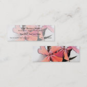 マルタ十字の花の抽象芸術 スキニー名刺 (正面/裏面)