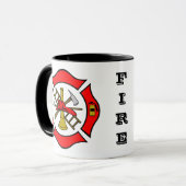 マルタ十字の赤のマグ マグカップ (正面左)