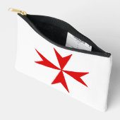 マルタ十字（赤） アクセサリーポーチ (見開き)