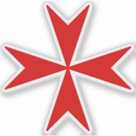 マルタ十字 (赤) シール