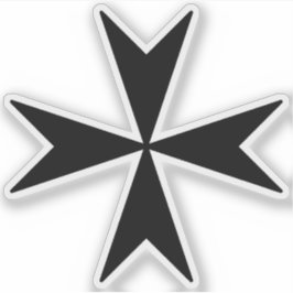 マルタ十字 (黒) シール