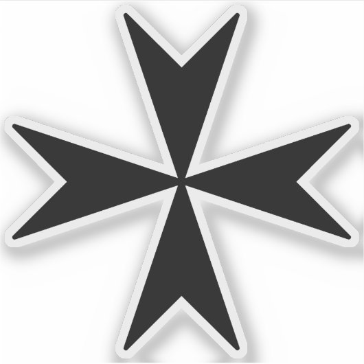 マルタ十字 (黒) シール (正面)