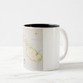マルタ図解入りの、写真付きのの地図 ツートーンマグカップ (正面右)