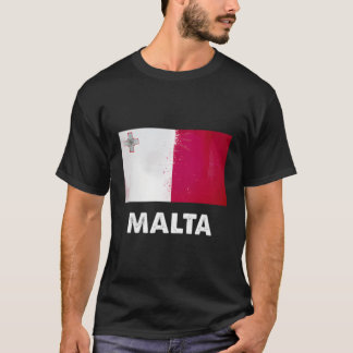 マルタ国旗のシャツマルチーズ Tシャツ