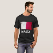 マルタ国旗のシャツマルチーズ Tシャツ (正面フル)