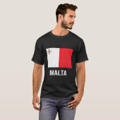 マルタ国旗のシャツマルチーズ Tシャツ (正面フル)
