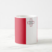 マルタ国旗のセラミックマグカップ コーヒーマグカップ (中央)