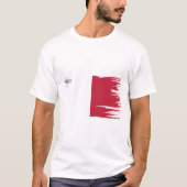 マルタ国旗のブラシアート Tシャツ (正面)