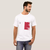マルタ国旗のブラシアート Tシャツ (正面フル)