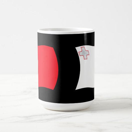 マルタ国旗のマグカップ コーヒーマグカップ (中央)