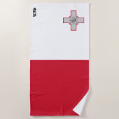 マルタ国旗の壮麗な愛国心 ビーチタオル (正面)