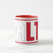 マルタ国旗の愛国的なコーヒー マグカップ (中央)