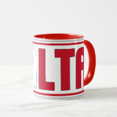 マルタ国旗の愛国的なコーヒー マグカップ (正面右)