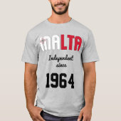 マルタ国旗の独立性お祝い Tシャツ (正面)