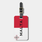 マルタ国旗の荷物タグ ラゲッジタグ (正面縦)