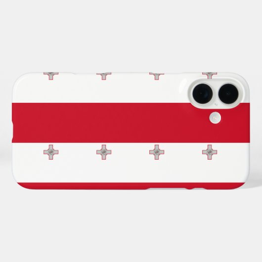 マルタ国旗カスタマイズ可能 Case-Mate iPhoneケース (裏面 (横))