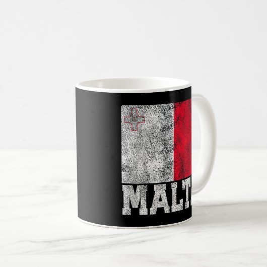 マルタ国旗プライドルーツカントリーファミリーNat コーヒーマグカップ (正面右)