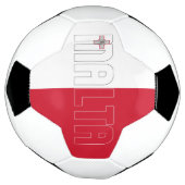 マルタ国旗二色愛国  サッカーボール (回転)