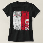 マルタ国旗動揺してヴィンテージ Tシャツ (デザイン正面)