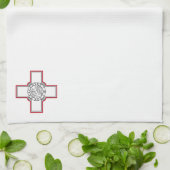 マルタ国旗 キッチンタオル (折り畳み)