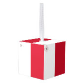 マルタ国旗 キューブオーナメント (裏面アングル)