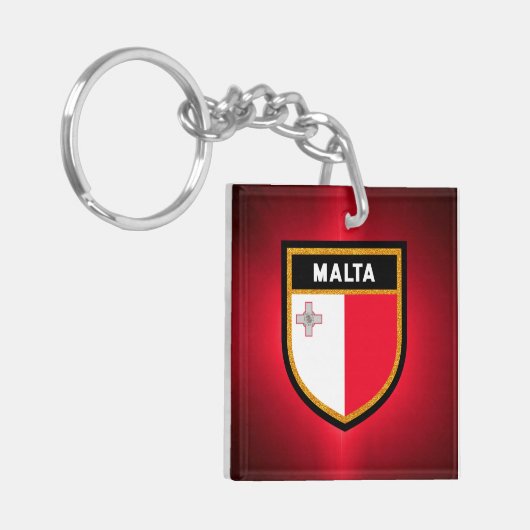 マルタ国旗 キーホルダー (正面左)