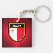 マルタ国旗 キーホルダー (裏面)