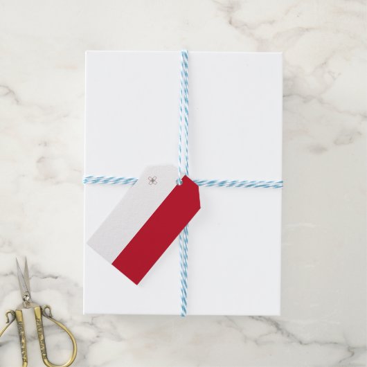 マルタ国旗 ギフトタグ (より糸付き)