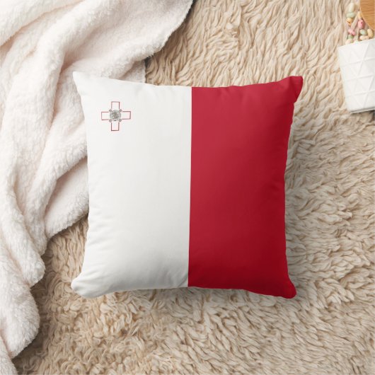 マルタ国旗 クッション (ブランケット)