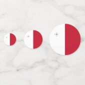 マルタ国旗 コンフェッティ (正面)