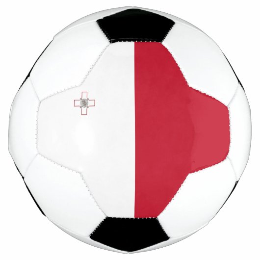 マルタ国旗 サッカーボール (正面)