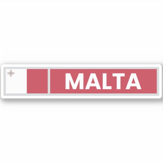 マルタ国旗 シール (正面)