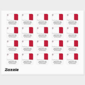 マルタ国旗 スクエアシール (シート)