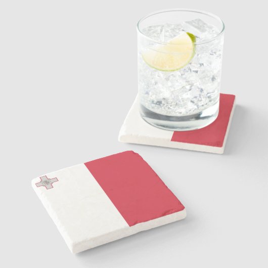 マルタ国旗 ストーンコースター (横)