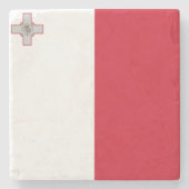 マルタ国旗 ストーンコースター (正面)