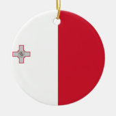 マルタ国旗 セラミックオーナメント (正面)
