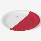 マルタ国旗 ペーパープレート (アングル)