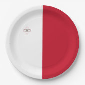 マルタ国旗 ペーパープレート (正面)