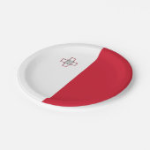 マルタ国旗 ペーパープレート (アングル)