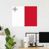マルタ国旗 ポスター (ホームオフィス)