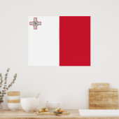マルタ国旗 ポスター (キッチン)