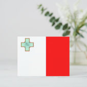 マルタ国旗 ポストカード (スタンド正面)