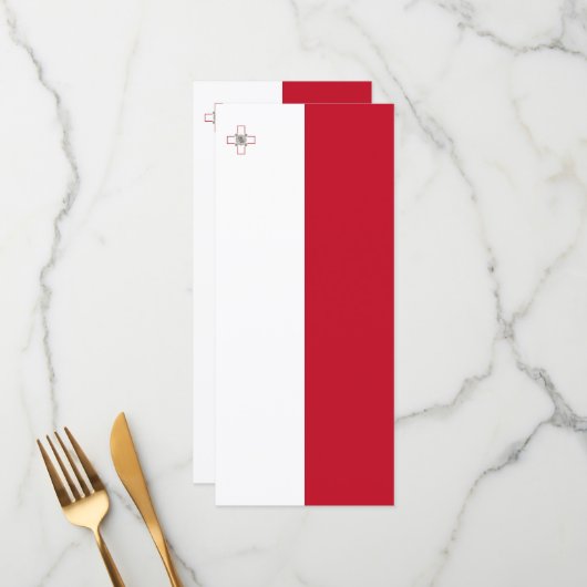 マルタ国旗 メニュー (正面/裏面インサイチュ)